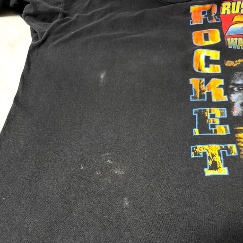 Vintage Rusty Wallace NASCAR Graphic Tee Black XL Cotton 1990s Racing Shirt - Picture 5 of 7